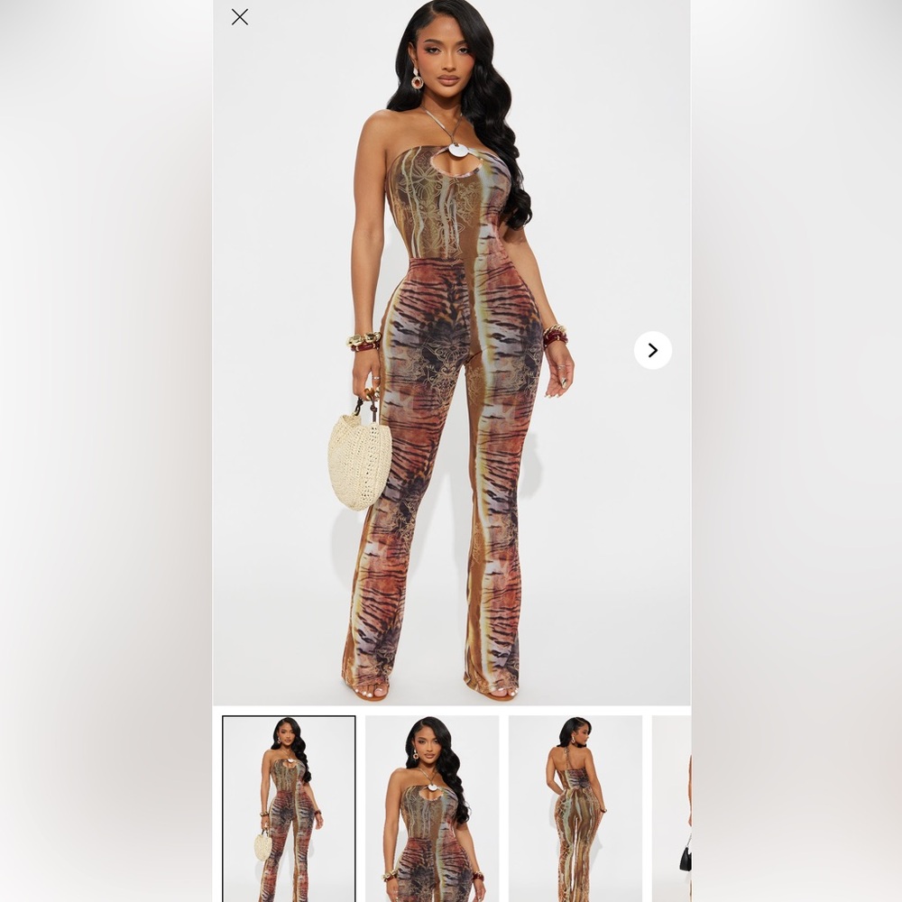 Fashion Nova Earthy Tones Jumpsuit